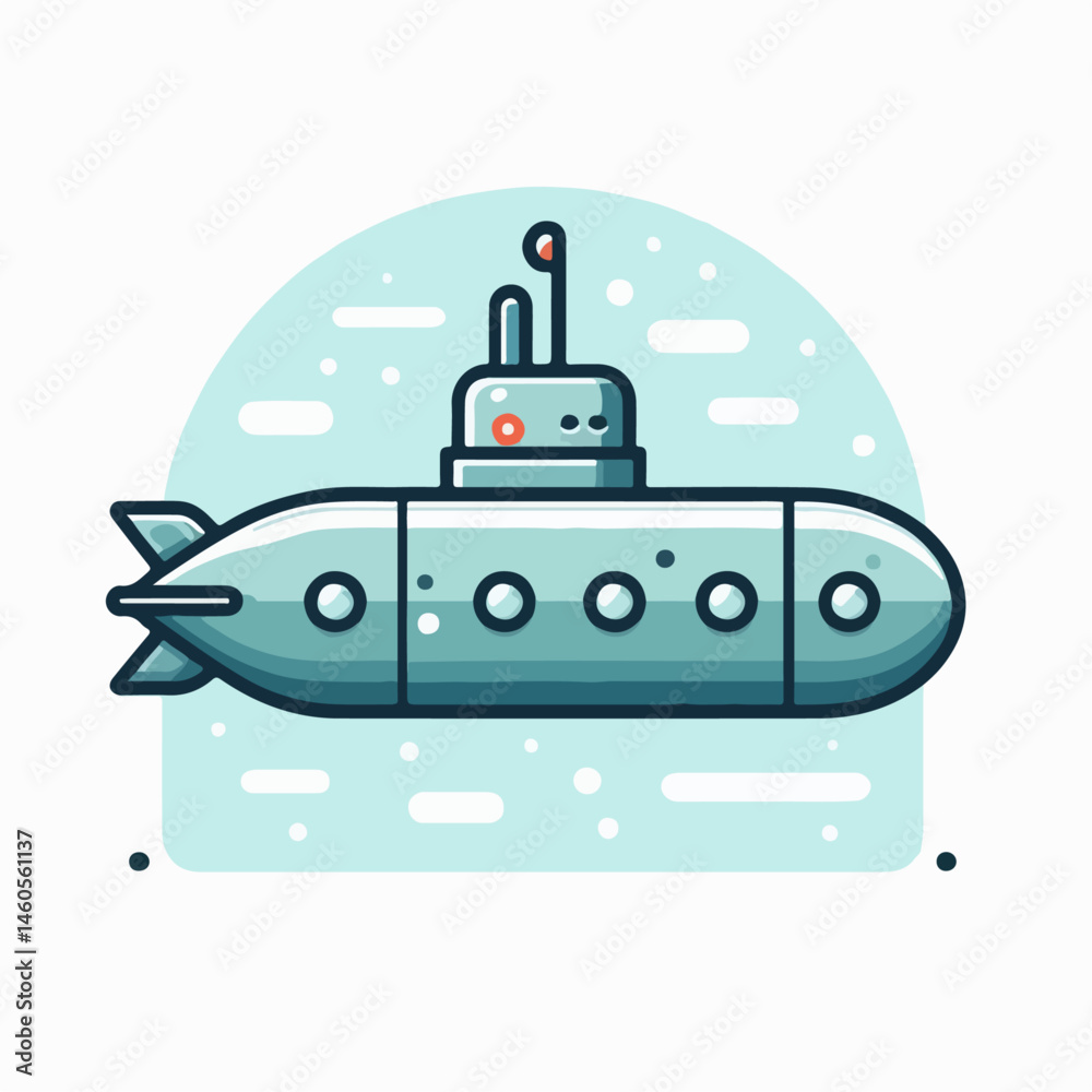 Obraz premium submarine vector illustration