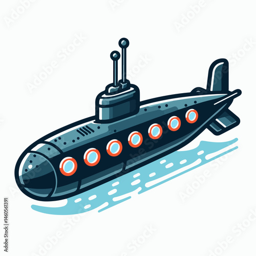 submarine vector illustration