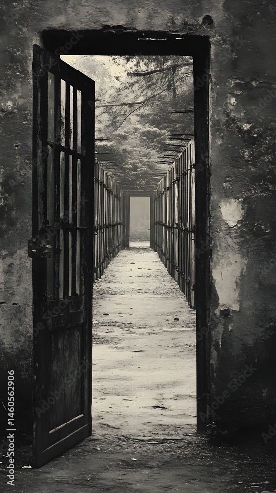 Open Door to a Deserted Corridor Open Door to a Deserted Corridor