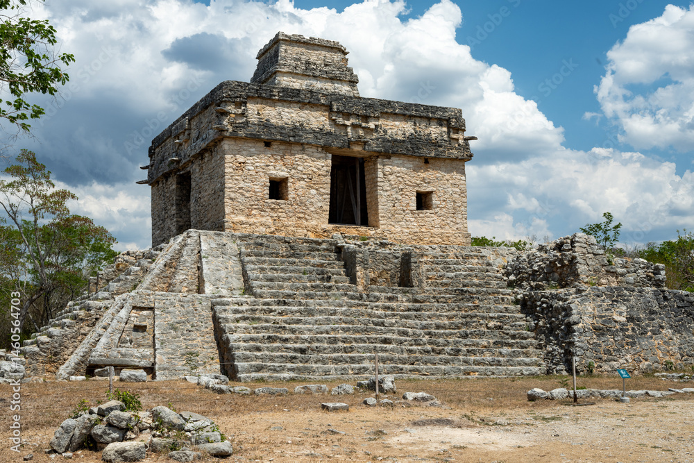 Naklejka premium ancient mayan ruins in Mexico 