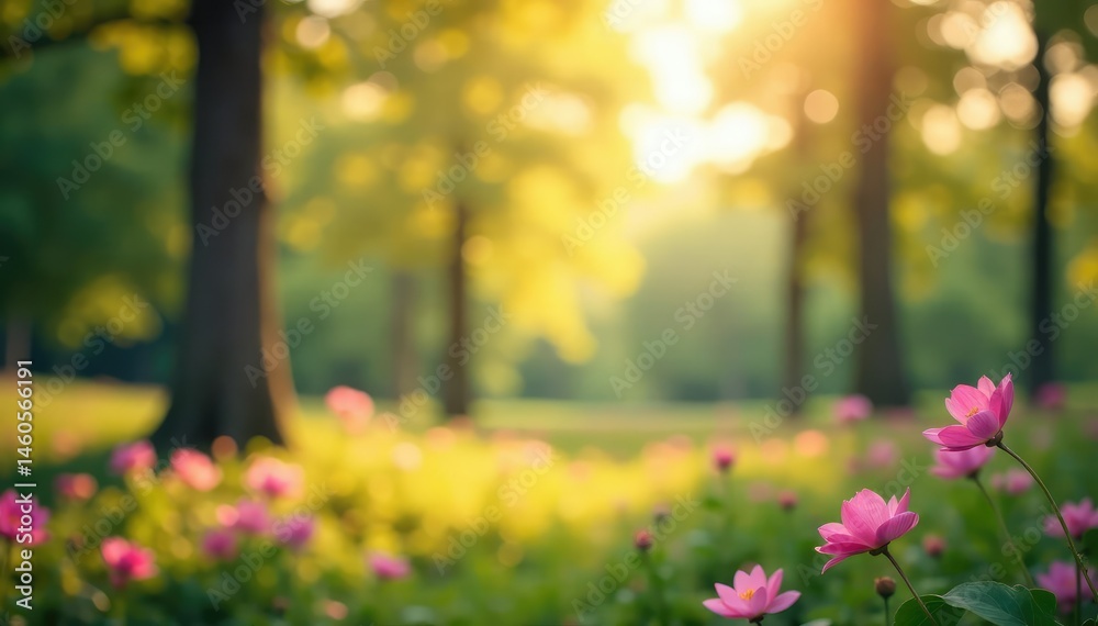 Obraz premium Abstract blurred nature scene, perfect for website backgrounds, soft, blue, photography
