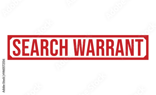 SEARCH WARRANT rubber stamp on white background. SEARCH WARRANT Stamp.