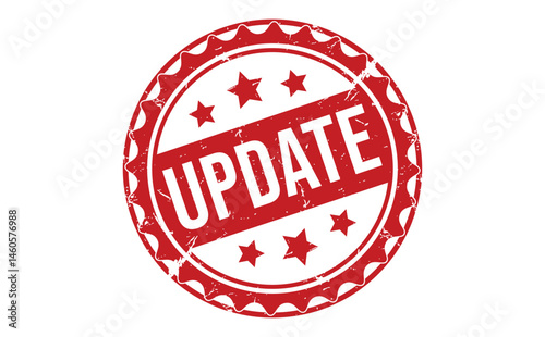 UPDATE rubber stamp vector illustration on white background
