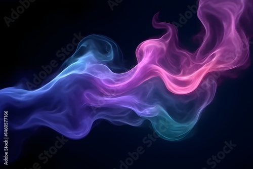 Creative Rainbow Ink Cloud in the Air