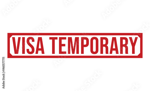 VISA-TEMPORARY rubber stamp on white background. VISA-TEMPORARY Stamp.