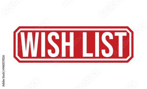 WISH LIST rubber stamp on white background. WISH LIST Stamp.