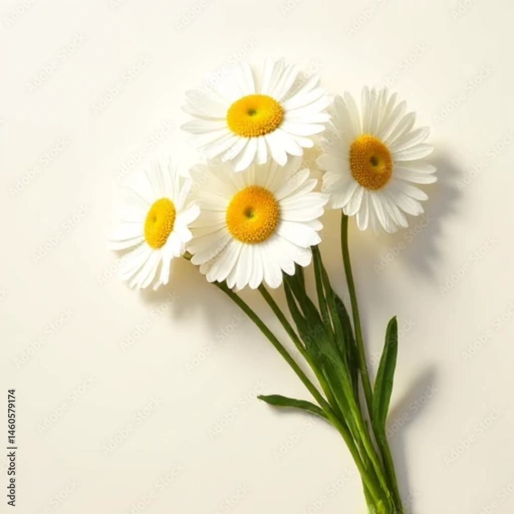 Obraz premium daisies on a white background