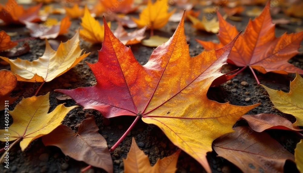 Dried leaves forming a late autumn pattern on ground, abstract, decay Dried leaves forming a late autumn pattern on ground, abstract, decay