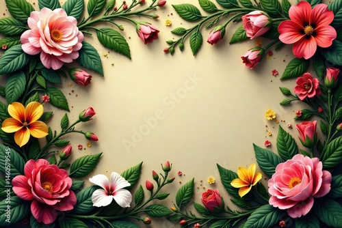 Intricate blooms, leafy vines in rich tapestry weave, close-up, pattern