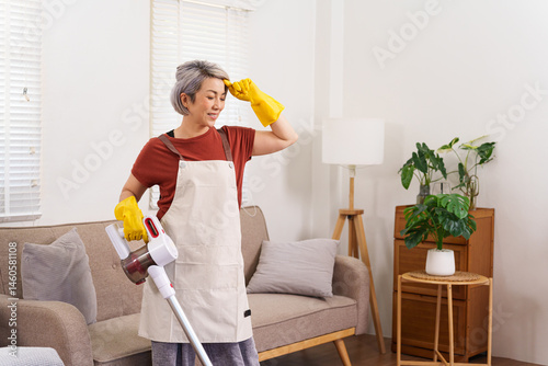 Woman Vacuuming House Clean Home Chores