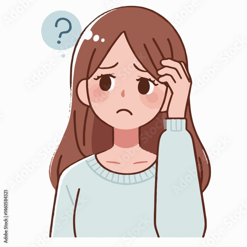vector illustration of a person who is upset