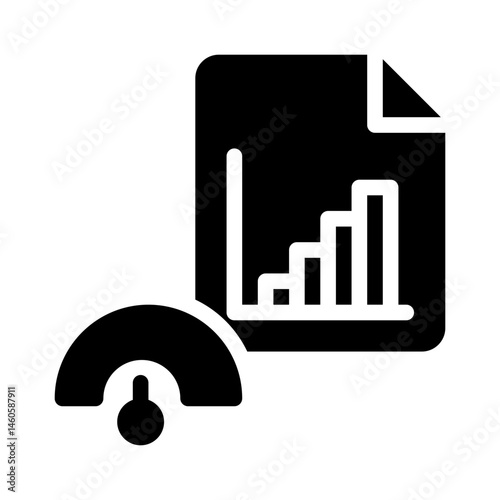 kpi document glyph icon