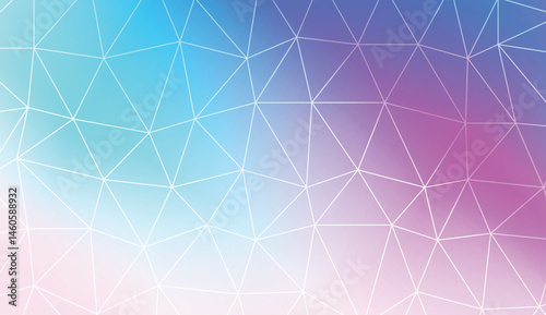 Low poly layout. For your idea, presentation, smart design Vector illustration. Creative gradient color.