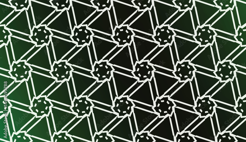 Template With Geometric Pattern. Vector Illustration. Triangles Style. Colorful Gradient Background