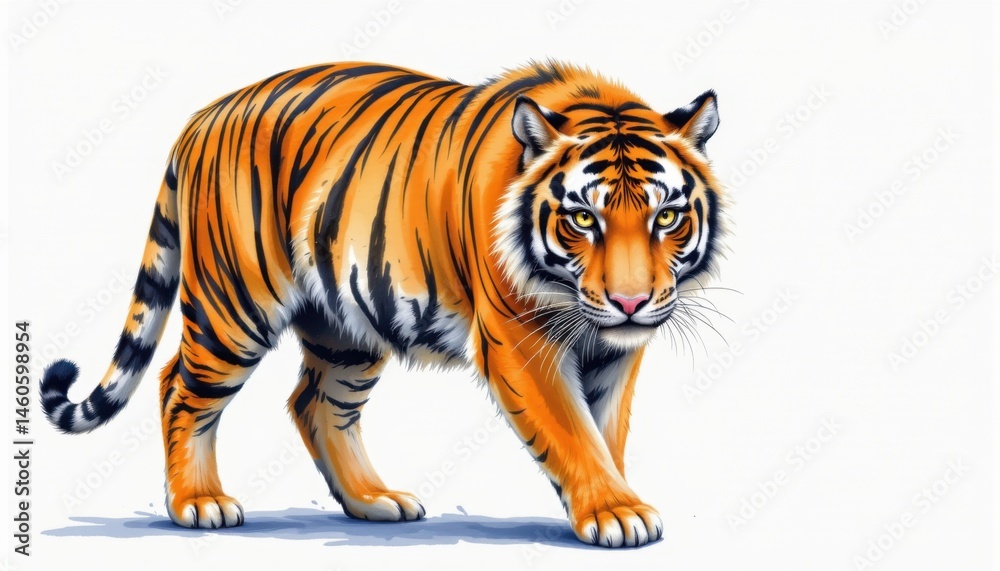 Obraz premium Majestic tiger walking in its habitat wildlife photography natural environment close-up perspective