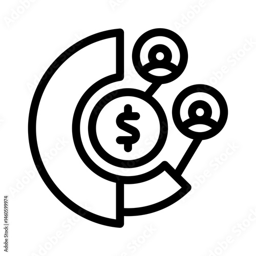 asset allocation line icon