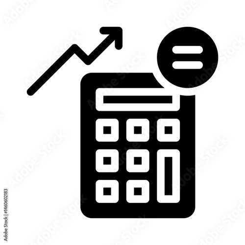 calculator glyph icon