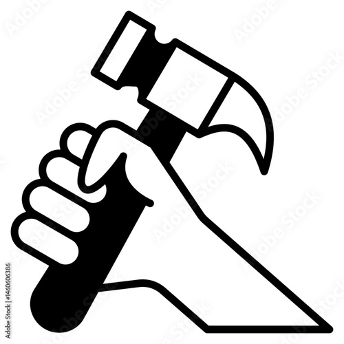 Hammer mixed color icon