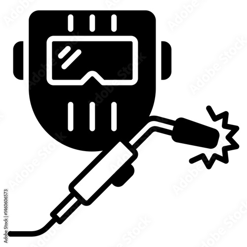 Welder mixed color icon