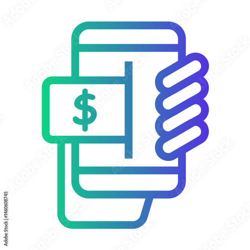digital Line Gradient Icon