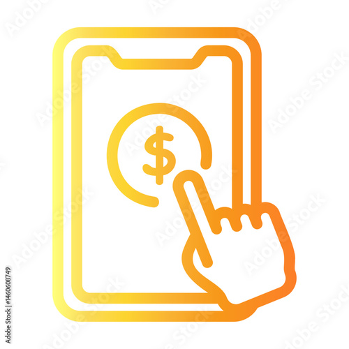digital Line Gradient Icon