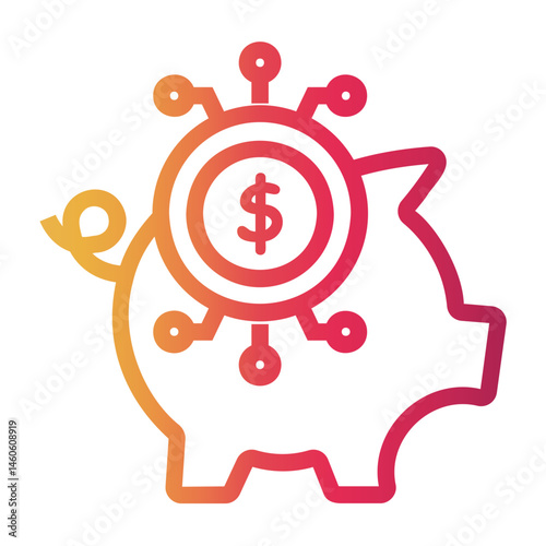 digital Line Gradient Icon
