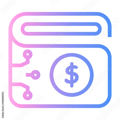 digital Line Gradient Icon
