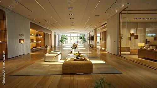 Modern luxury retail interior design footage