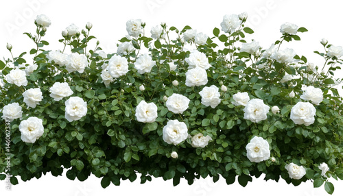 blooming white roses plant with green leaves png