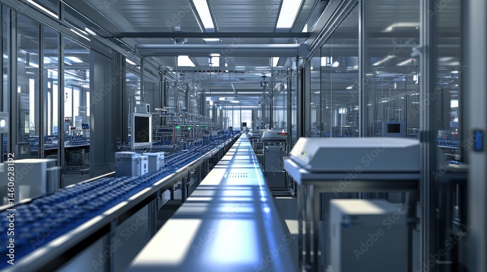 Obraz premium Modern automated manufacturing facility