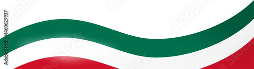 Mexican Flag Ribbon Corner Border Illustration