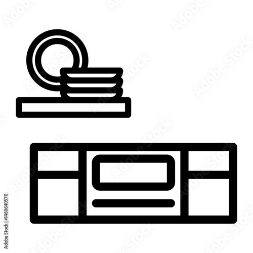 dishware Line Icon