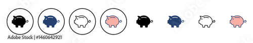 Piggy bank icon vector. piggy money icon