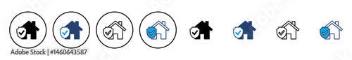 house insurance icon vector. house protection icon.