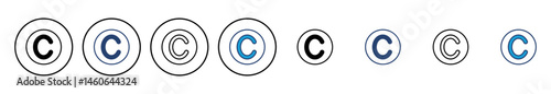 Copyright icon vector. copyright symbols
