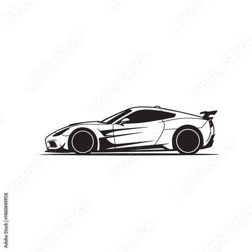 A Bold Fusion of Car Vector and Logo Art photo