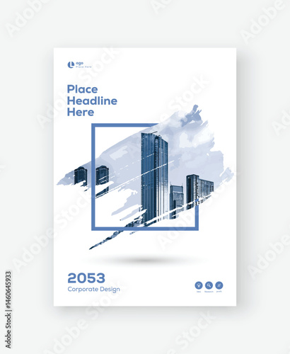 Modern A4 Corporate Cover Design Template