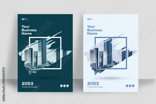 Modern A4 Corporate Cover Design Template