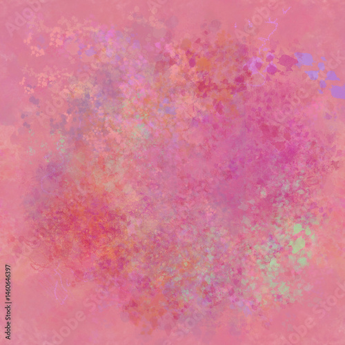 Multicolored transparent small blots, spots, blots, splashes, smudges Abstract blurry painted seamless pattern in spring delicate pink purple tones Grunge gradient effect Grainy multicolor background