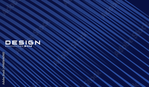 Premium background design with diagonal dark blue stripes pattern. Vector horizontal template for digital lux business banner, contemporary formal invitation, luxury voucher, prestigious gift certific
