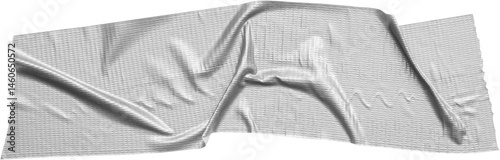 Gray adhesive sticky tape isolated on white background