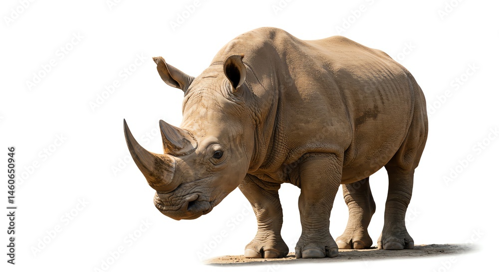 Obraz premium Rhino Isolated Portrait