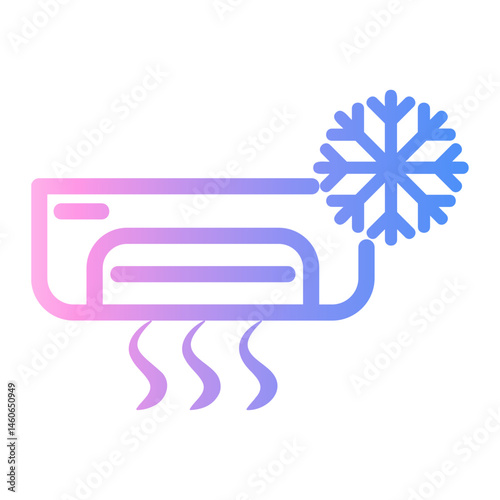 snow flake Line Gradient Icon