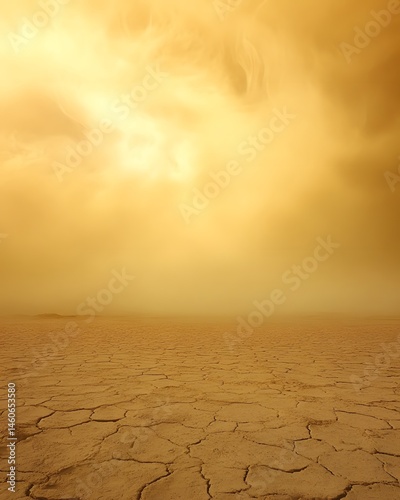 Desolate, sun-baked landscape