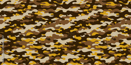 Camouflage background. Seamless pattern.Vector. 迷彩パターン テクスチャ 背景素材