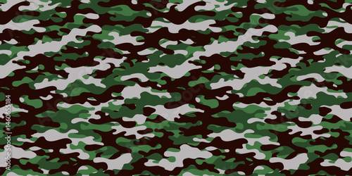 Camouflage background. Seamless pattern.Vector. 迷彩パターン テクスチャ 背景素材