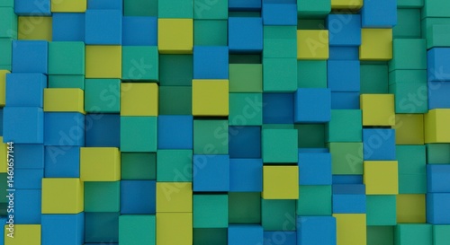 Abstract geometric pattern of colorful squares
