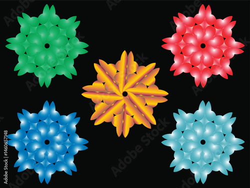 Colorful Abstract Floral Pattern Design