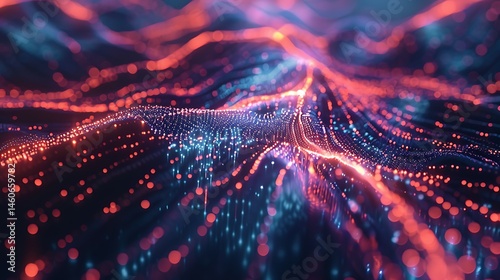 High-tech neural pathways visualized as bright, interconnected fibers.