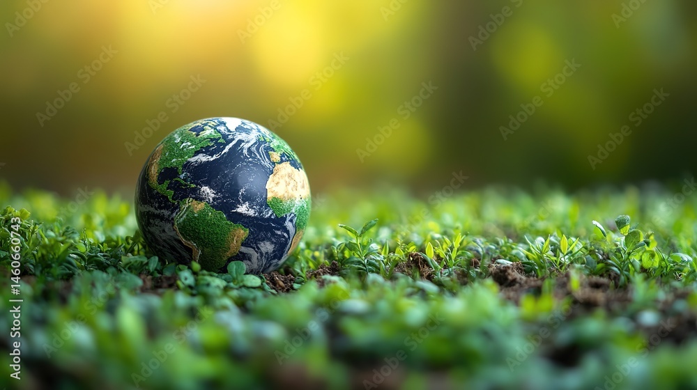 globe on grass globe on grass